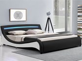 Gestoffeerd bed Malaga - 140 x 200 cm - Zwart