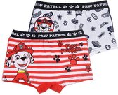 2 Pack PAW Patrol - Boxershorts - Biologisch Katoen - Wit/Blauw-Rood/Wit - Maat 2/3 jaar