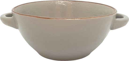 Vivi Oggi - Soup Bowl avec plaque - Set de Services de table - Faïence - Grijs - Italie - Toscane