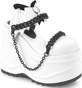 Demonia Platform Sandal -41 Shoes- WAVE-20 US 11 Wit/ Zwart