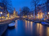 Amsterdams Kanaal in de Nacht - Lastige Puzzel 500 stukjes |Amsterdam - Nederland