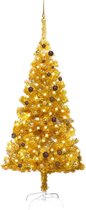 Huis en Tuin Depot Kunstkerstboom Met Led'S En Kerstballen 210 Cm Pet Goudkleurig