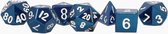 Dobbelsteen setje dice - MetalDice Blue dobbelstenen voor o.a. Dungeons & Dragons