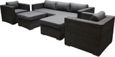 Matino premium stoel bank loungeset 5 delig antraciet