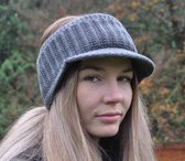 Hats&Co oorwarmer met klep - grijs - met wol