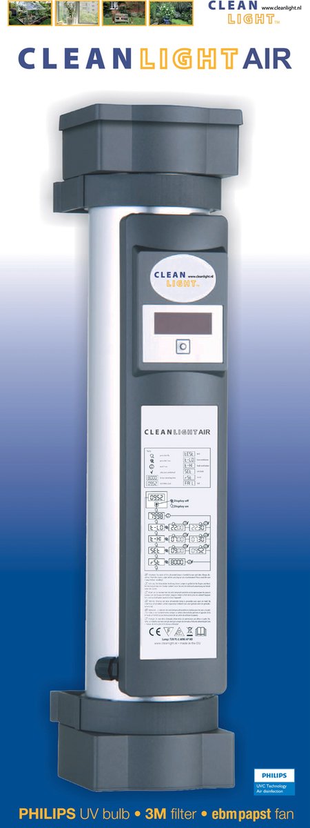 Cleanlight Air purifier 100m3 230V