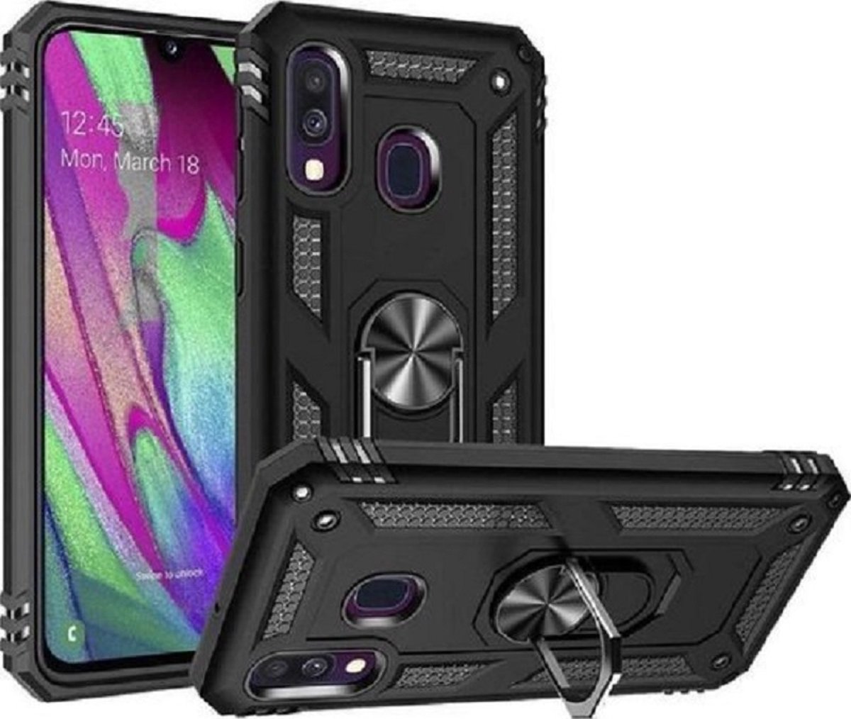JPM Iphone Xs Max Black Ring Cover
