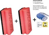 HG ovenspons (rood) - 2 stuks + Zaklamp/Knijpkat