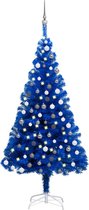 Huis en Tuin Depot Kunstkerstboom Met Led'S En Kerstballen 180 Cm Pvc Blauw