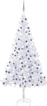 Huis en Tuin Depot Kunstkerstboom Met Led'S En Kerstballen L 240 Cm Wit
