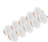 10x Leddy's - LED Spot Inbouwspot - 7W - 3000K Warm Wit - Basic