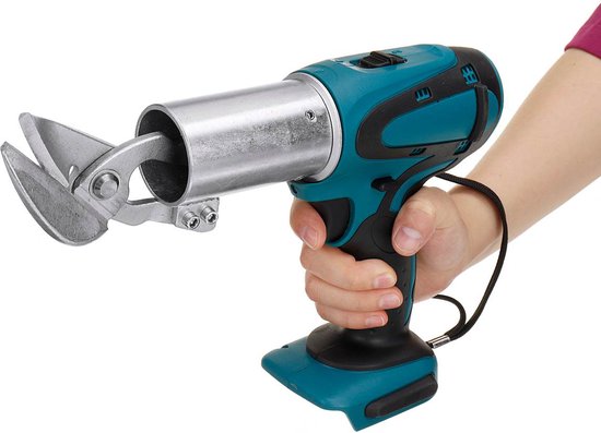 Draadloze elektrische schaar compatibel met Makita 18V batterij, borstelloze elektrische metaalschaar met 360° draaibare kop, max. 2mm afsnijdikte voor plaat, tapijt, leer, metaal (geen batterij Draadloze elektrische schaar compatibel met Makita 18V batterij, borstelloze elektrische metaalschaar met 360° draaibare kop, max. 2mm afsnijdikte voor plaat, tapijt, leer, metaal (geen batterij