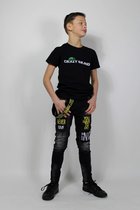 Jongens slim fit jeans the black yellow maat 116