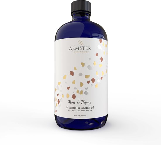 Aemster - Mint & Thyme (500ml) - Geurolie - Huisparfum - Geschikt voor aroma diffusers