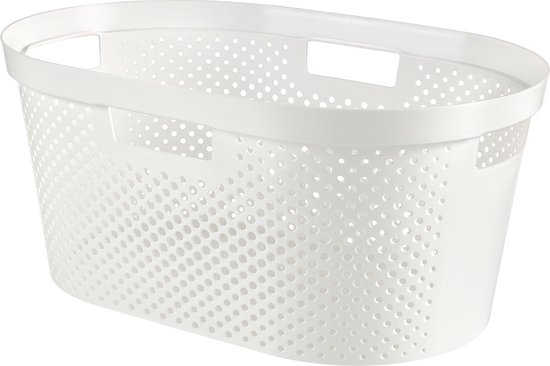 Curver Infinity wasmand dots 40L - 100% recycled wit