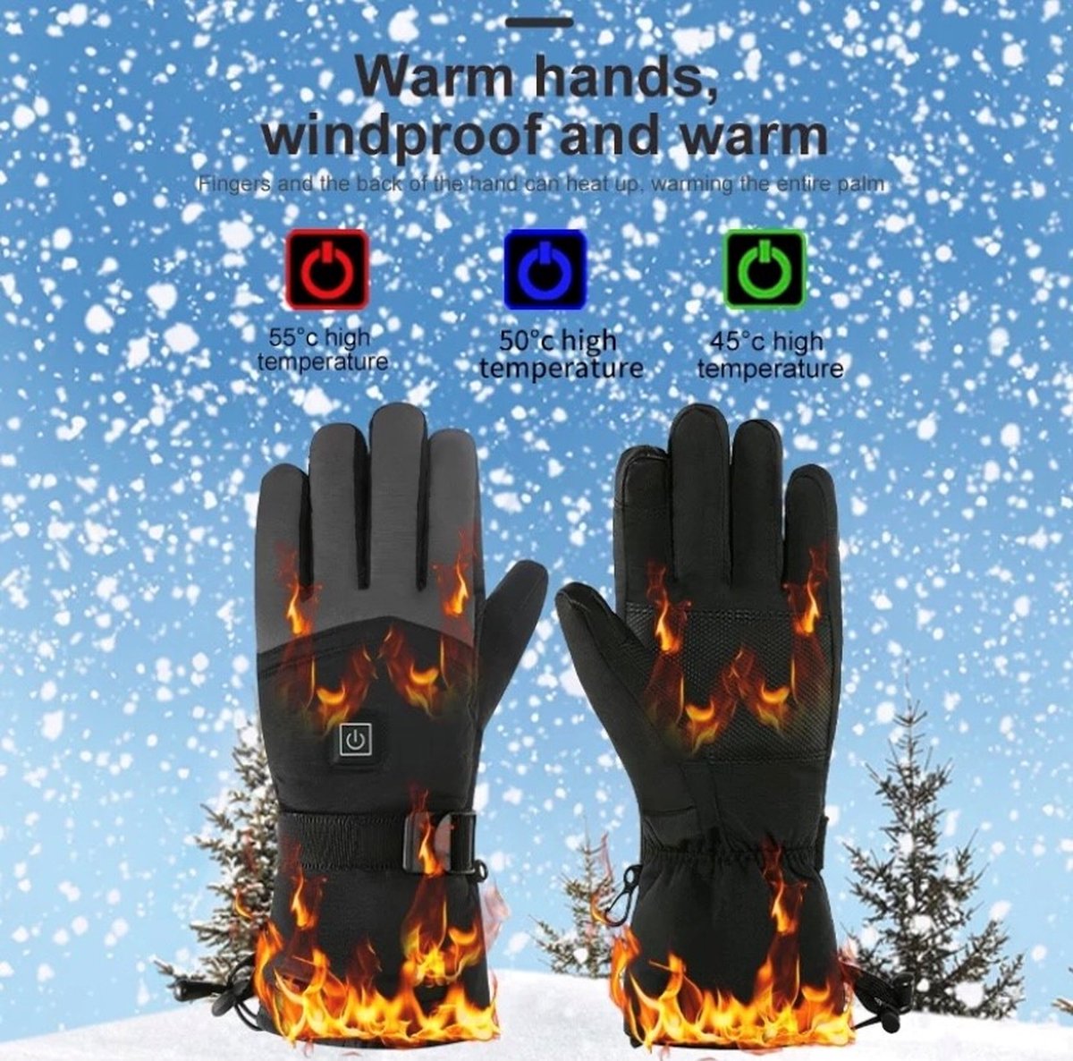 Qrola verwarmde handschoenen oplaadbaar voor heren en dames one size met  touch tip... | bol.com