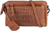 Burkely Crossbodytas Croco Cody Leer - cognac