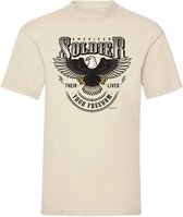 T-SHIRT BLACK AMERICAN SOLDIER OFF WHITE (S)