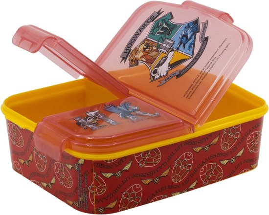 Harry Potter Half Moon Bay Snackbox, bento-broodtrommel voor kinderen en lunchbox voor volwassenen, set van 3 voedselcontainers met deksels Harry Potter Half Moon Bay Snackbox, bento-broodtrommel voor kinderen en lunchbox voor volwassenen, set van 3 voedselcontainers met deksels