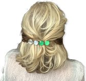Hairpin.nu Color Hairclip XL haarspeld groen zilver glossy kadotip