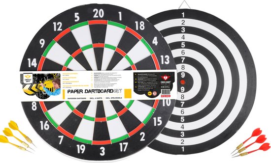 veeg inhoud Beleefd Longfield Darts Dartbord 43 cm met 6 Dartpijlen | bol.com