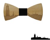DWIH - houten Vlinderdas - Vlinderstrik van hout - Skyline - Utrecht
