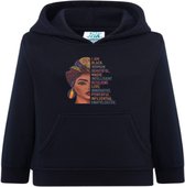 JHK -Hoodie dames met capuchon - Iam Black Woman - Zwart - Small