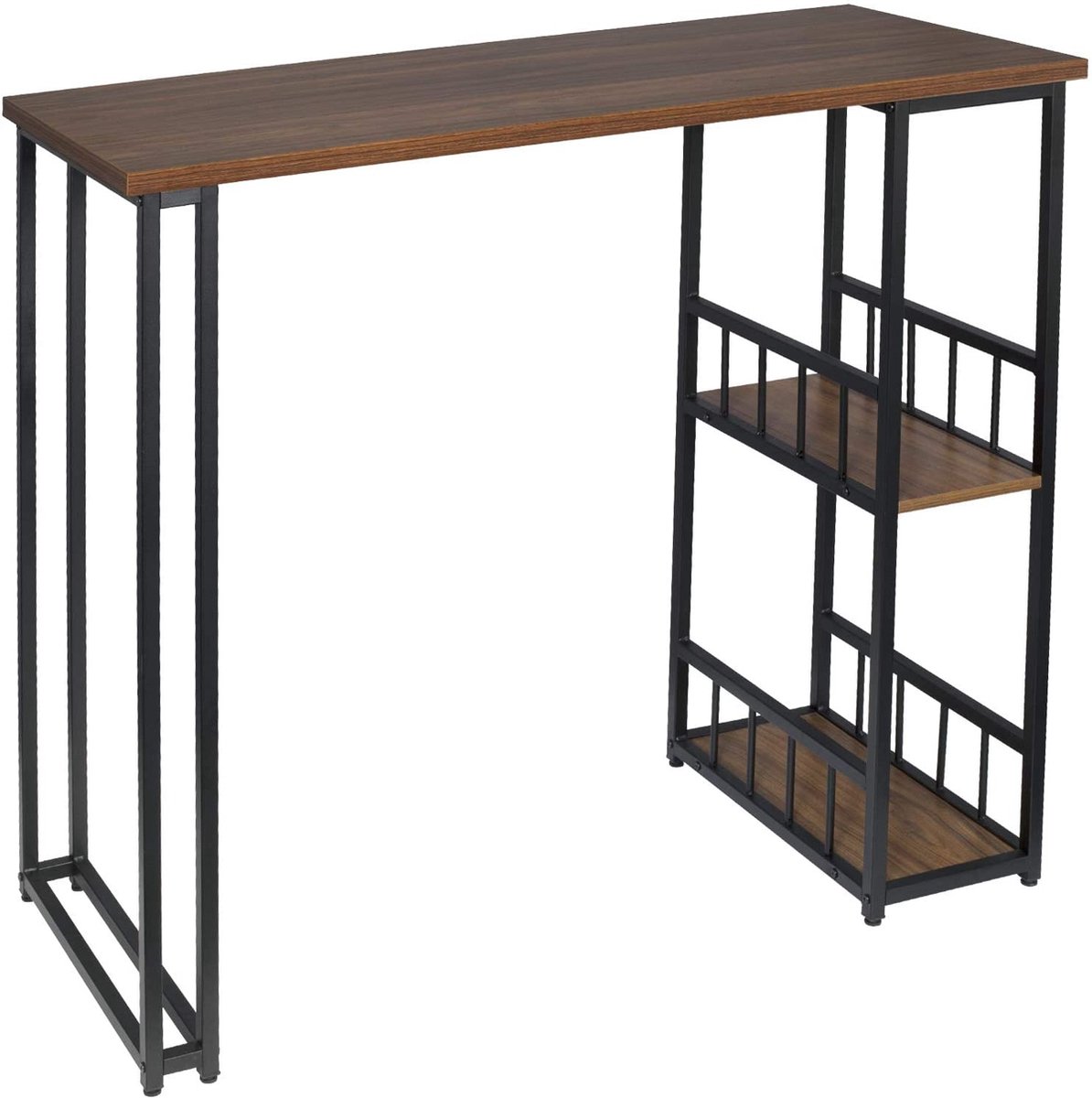 WOLTU 1 Bartafel 2 Krukken Industriële,Bistrotafel met Bistrokruk in spaanplaat en staal,Zwart BT17sz BH237sz-2