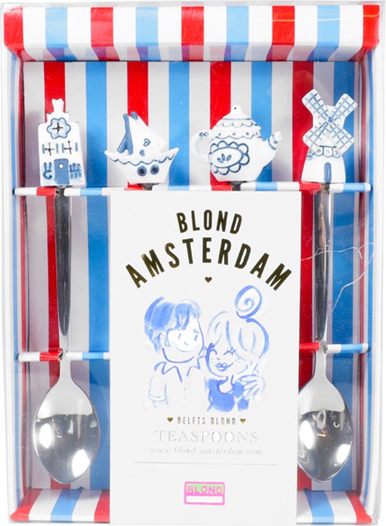 Ik heb een contract gemaakt Streng Document Blond Amsterdam, Delfts Blond: Set Lepeltjes, 4 stuks | bol.com