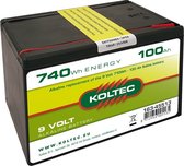 Koltec Batterij 9 Volt 740 WH 100 Ah