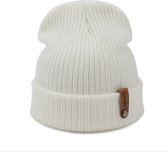 Gebreide Muts Wit | Wintermuts | Beanie | Damesmutsen en Herenmutsen | Polyester