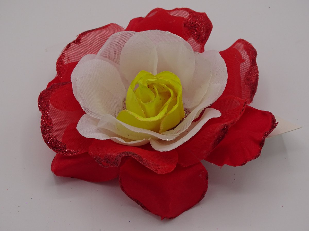 Jessidress Feestelijke Haarclips Dames Haarbloemen Baretten - Rood