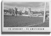 Walljar - FC Utrecht - FC Amsterdam '75 - Muurdecoratie - Canvas schilderij