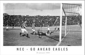 Walljar - NEC - Go Ahead Eagles '47 - Zwart wit poster met lijst