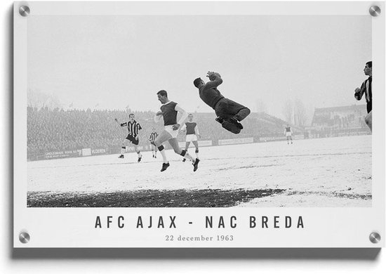 Walljar - AFC Ajax - NAC Breda '63 - Muurdecoratie - Acrylglas schilderij - 70 x 100 cm