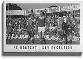 Walljar - FC Utrecht - SBV Excelsior '79 - Muurdecoratie - Canvas schilderij