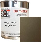 DK Therm Hittebestendige Verf Serie 900 - Blik 0.50 kg - Bestendig tot 900°C - 994 Grijsbruin