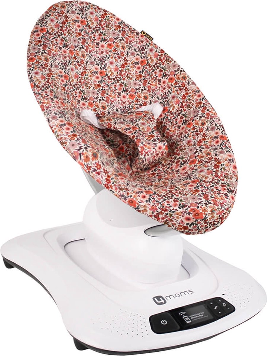 Ukje Wipstoelhoes geschikt voor 4Moms Mamaroo 4 Wipstoel - Hoes met Waterdichte Voering ter Bescherming van je Stoel - Perfecte Pasvorm - Makkelijk Wasbaar - Zacht Katoen - Roze Bloemen – foto 7