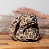 LEATHER BELT LEOPARD 95 CM