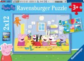 Puzzle Ravensburger Peppa Pig - 2x12 pièces - Puzzle pour enfants