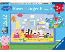 foto van Ravensburger puzzel Peppa Pig - Twee puzzels - 12 stukjes - kinderpuzzel