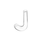 Gerecycled stalen charm letter - j