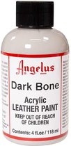 Peinture acrylique pour cuir Angelus - peinture pour tissus en cuir - base acrylique - Dark Bone - 118ml