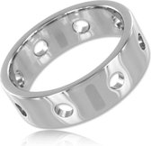 Mr.Steel - Circles - massief stalen cockring - 15mm breed x Ø50mm diameter x 5mm dik