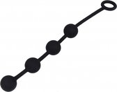 EXCITE Medium Silicone Anal Beads - Black - Anal Beads