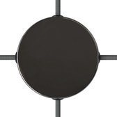 LEDatHOME - Cilindrische metalen 4-zijdige gat plafondkap – aansluitdoos - Zwart