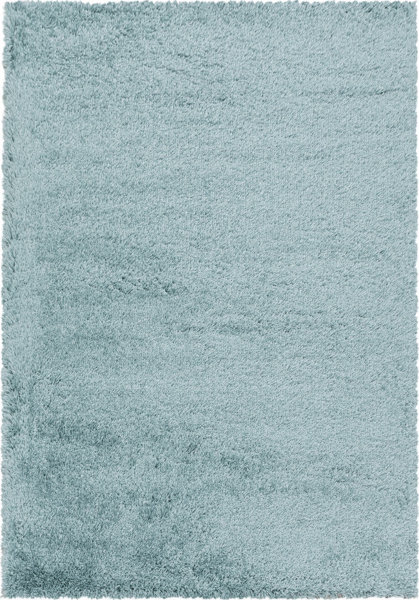 Pearl Soft Hoogpolig Vloerkleed Blauw- 160x230 CM