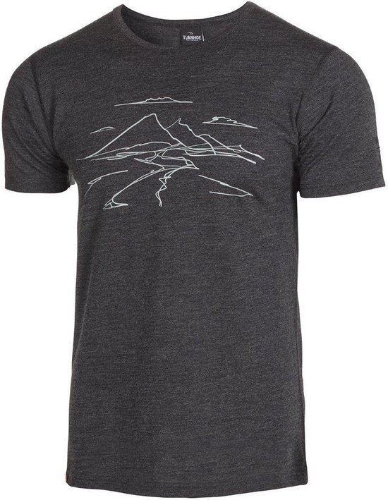 Ivanhoe T-shirt Agaton Mountain Heren Merinowol Grijs