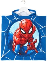 Spiderman badponcho - 55 x 110 cm. - Spider-Man poncho handdoek