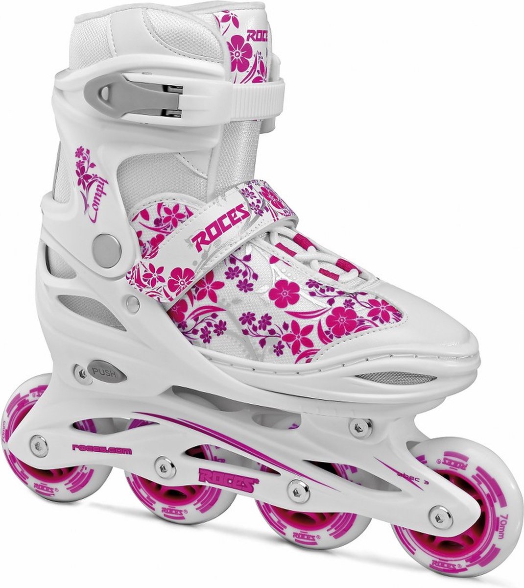 Roces Compy 8.0 Inlineskates - Maat 38-41 - Meisjes - wit/roze